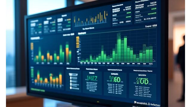 Live dashboard displaying streaming data and alerts