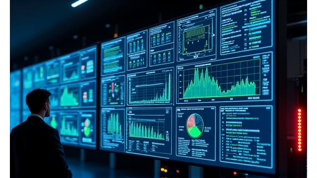 IT operations monitoring dashboard showing system health and performance