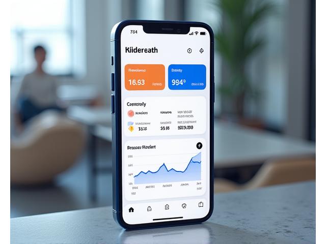 Screenshot of a secure fintech mobile app with intuitive financial dashboards and transaction history.