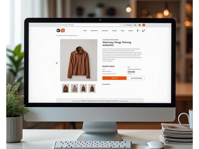 A highly optimized e-commerce product page featuring high-quality product imagery, clear call-to-action buttons (accent orange #F59E0B), and seamless checkout flow elements, emphasizing conversion psychology.